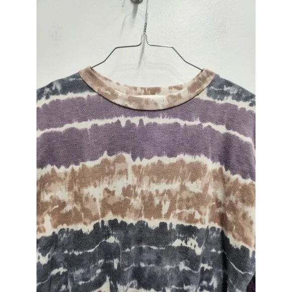 Lime & Chili BOHO Tunic Top Womens Medium Tie Dye Soft Knit Long Sleeve Casual - Picture 2 of 6